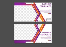 hexagonal gradient business banner template vector