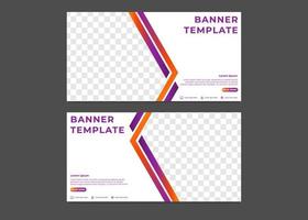 hexagonal gradient business banner template vector