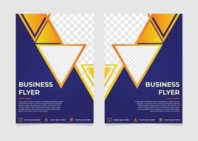 abstract gradient triangle gradient business flyer template. vector