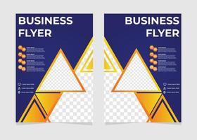 abstract gradient triangle gradient business flyer template. vector