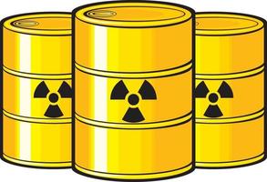 Barrels with Nuclear Waste vector