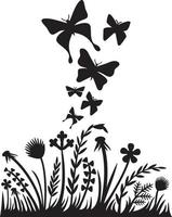 Flowers and Butterflies vector