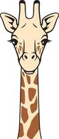 Giraffe Head Color vector