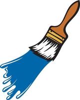 Paint Brush with Paint Stroke vector