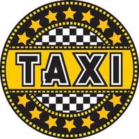 icono de etiqueta de taxi vector