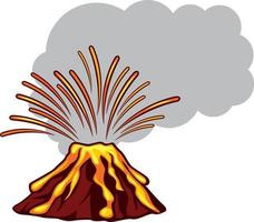 Volcano Mountain Top Exploding vector