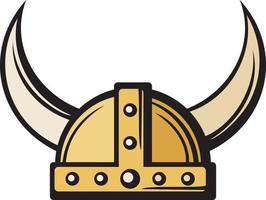 icono de casco vikingo vector