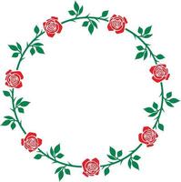 Wreath with Roses vector