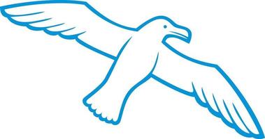 Flying Seagull Icon vector