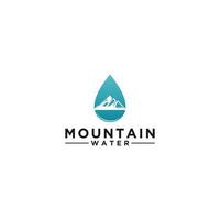 water mountain logo depicting clear mountain waters vector