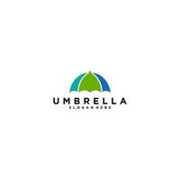 unique and simple umbrella logo on white background vector