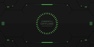 green neon futuristic twitch offline background vector