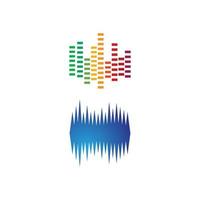 Sound waves vector illustration design template