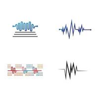 Sound waves vector illustration design template