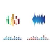 Sound waves vector illustration design template