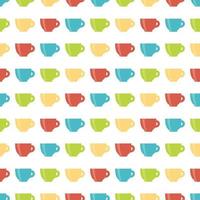 Seamless pattern with coffee and tea cup. Cute vector black and white coffee cup pattern. Seamless monochrome coffee cup pattern.