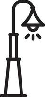 Line icon for lamp post vector