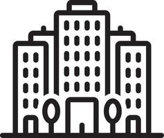 Line icon for office block vector