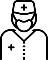 Line icon for surgeon vector