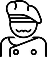 Line icon for cook vector
