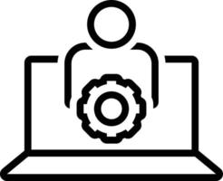 Line icon for user settings vector