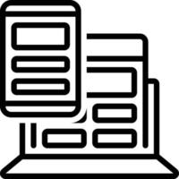 Line icon for responsive design vector