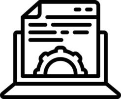 Line icon for content management vector