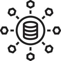 Line icon for sharing vector