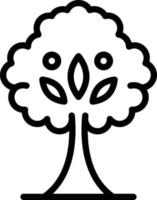icono de línea para árbol vector