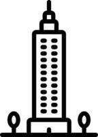 icono de línea para rascacielos vector