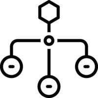 Line icon for hierarchical structure vector