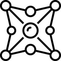 Line icon for networking vector