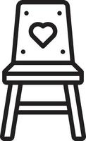 Line icon for eating chair vector