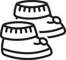 Line icon for booties vector