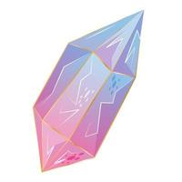 hermoso cristal, gema, joya se aísla en el fondo blanco. una piedra de colores para juegos y aplicaciones. ilustración vectorial en estilo de dibujos animados. vector