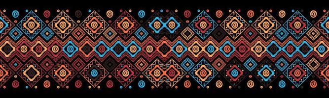 Ikat seamless pattern. Tribal art print. Chevron vector