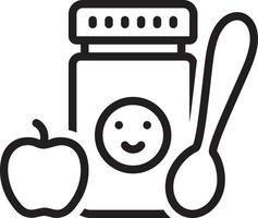 Line icon for baby food vector