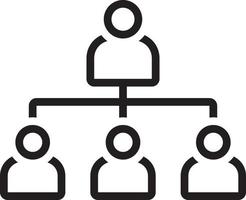 Line icon for hierarchy vector