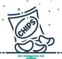 Mix icon for potato chips vector