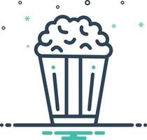 Mix icon for popcorn vector