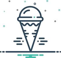 Mix icon for cream cone vector