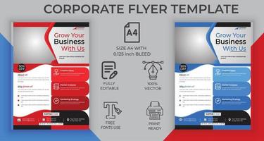 Corporate Business Flyer Template Design For Your Promotional Business With Eye Catching Design vector