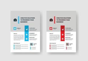 Minimal Corporate Business Flyer poster pamphlet brochure cover design layout background, two colors scheme, vector template in A4 size