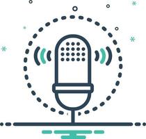 Mix icon for voice recognition vector