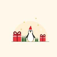 Penguin Christmas Illustration vector