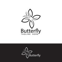 butterfly logo template design vector