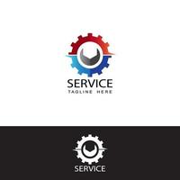 service gear logo template design vector