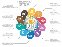 Business Infographic Template. Data Visualization. Can be used for workflow layout, number of options, steps, diagram, graph, presentation, chart and web design. Vector illustration.