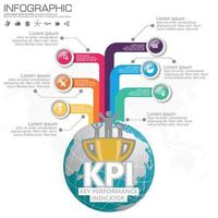 concepto de marketing digital. gráfico infográfico con iconos, se puede utilizar para el diseño de flujo de trabajo, diagrama, informe, diseño web. vector