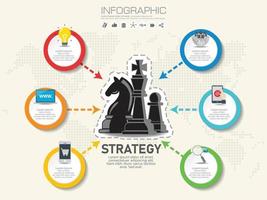 Digital Marketing concept. Infographic chart with icons, can be used for workflow layout, diagram, report, web design. vector